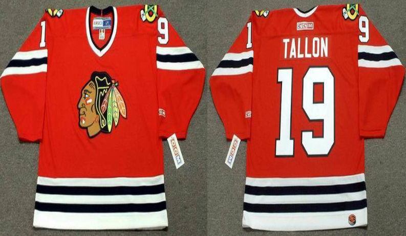 2019 Men Chicago Blackhawks #19 Tallon red CCM NHL jerseys->chicago blackhawks->NHL Jersey